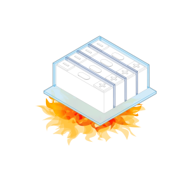 Batteriebrandschutz unter dem Modul