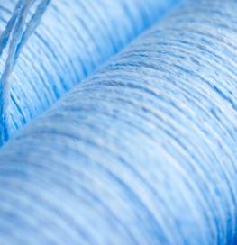 Blaue Garne aus Glasfasern