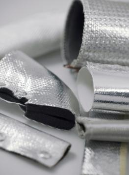 Nähteile aus alubeschichteten Geweben für Hitze-Isolation im Automobilbereich