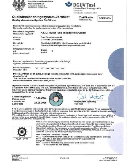 Modul-D Certificate